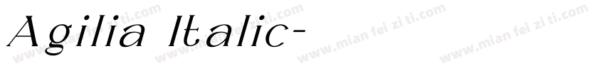 Agilia Italic字体转换